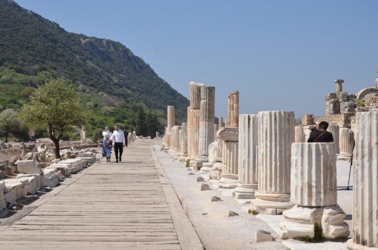 Harbor Street in Ephesus Ancient City Turkey