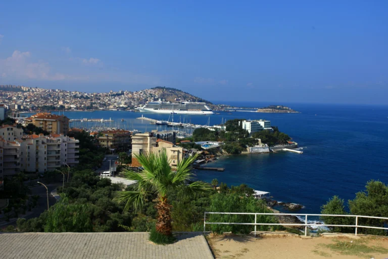 Panoramic view of Pigeon Island in Kusadasi Turkey