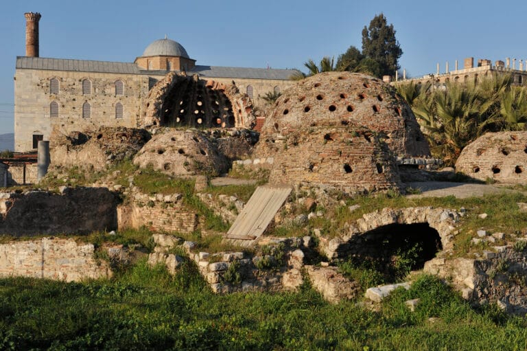 Ruins of the Basilica of St. John on Ayasuluk Hill in Selcuk