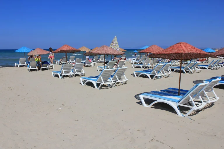 Accessible beach near Kusadasi Marina with sea view