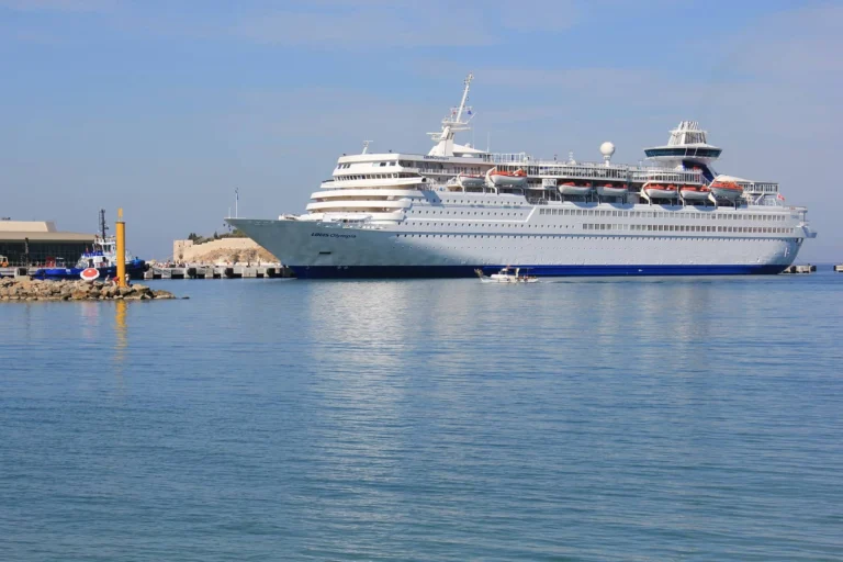 Cruise ship docked at Kusadasi Cruise Port