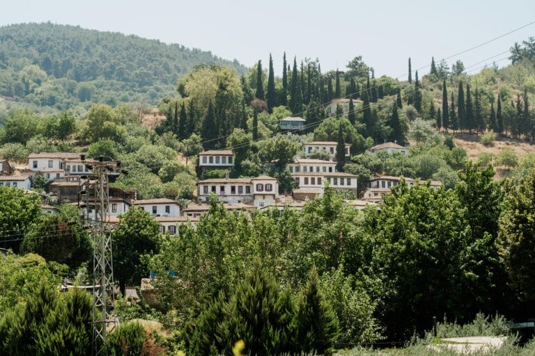 Cobblestone streets and historic houses in Sirince