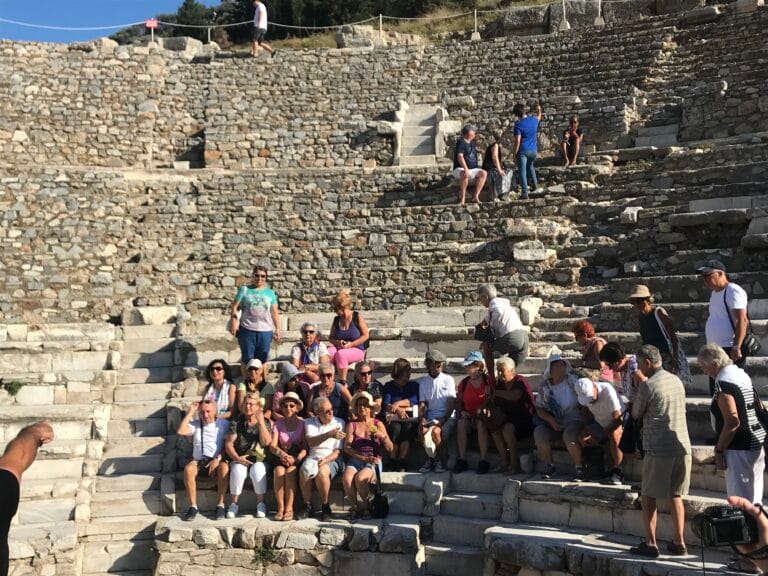 Top sights in Ephesus featuring the Great Theatre of Ephesus Ancient City in Turkey