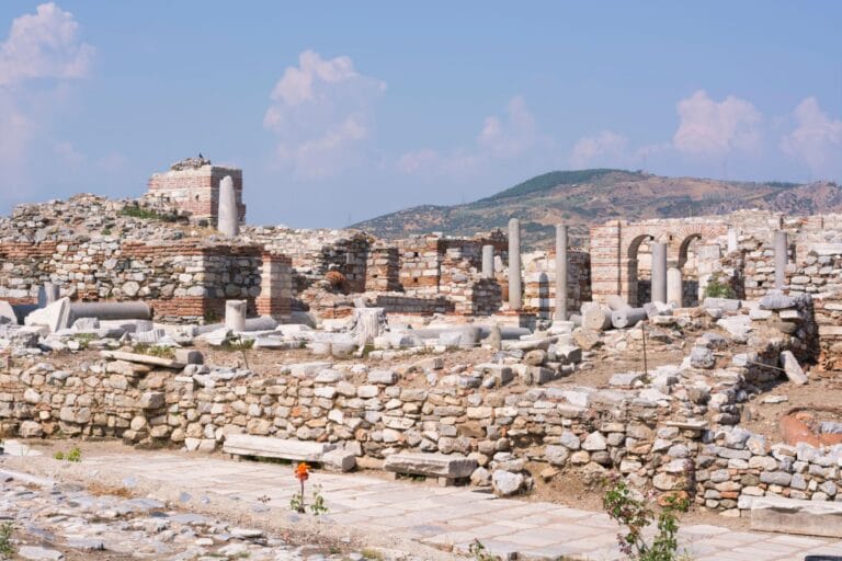 Ruins of the Basilica of Saint John in Ephesus Turkey