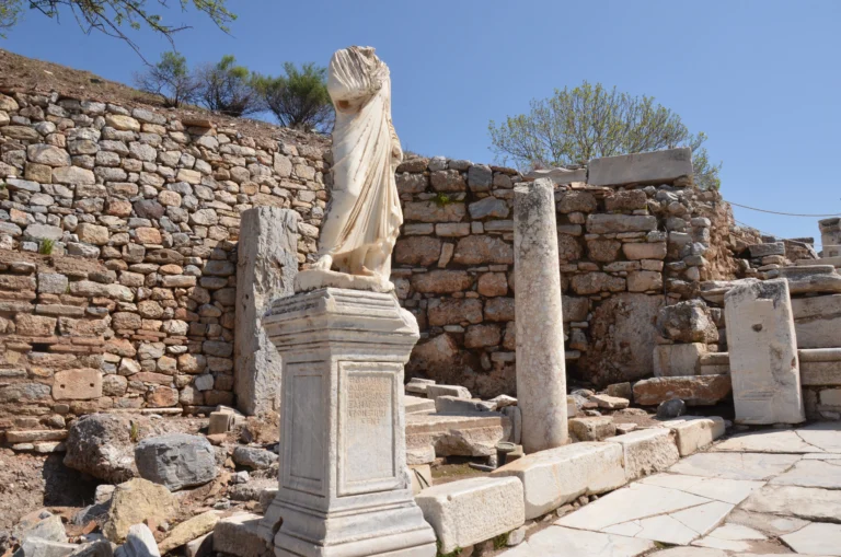 The famous Doctor Statue in Ephesus, a symbol of ancient medicine and healthcare.