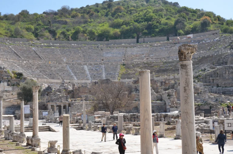 Great Theatre of Ephesus Ancient City with panoramic seating view