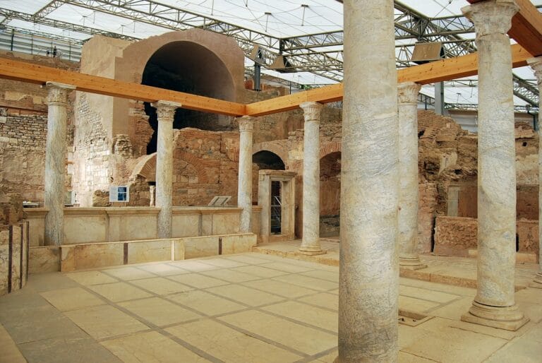 Well-preserved Roman residential complex at the Terrace Houses in Ephesus.