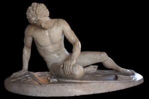 The Dying Gaul sculpture from Pergamon Ancient City displayed in Rome