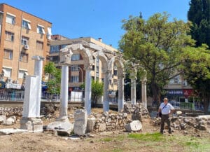 Archaeological remains of ancient Thyatira Ancient City in modern Akhisar Turkey