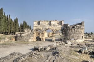 Domitian Gate in Hierapolis Ancient City Pamukkale