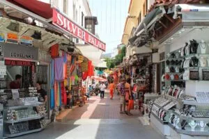 Shopping streets within walking distance from Kusadasi Port Turkey