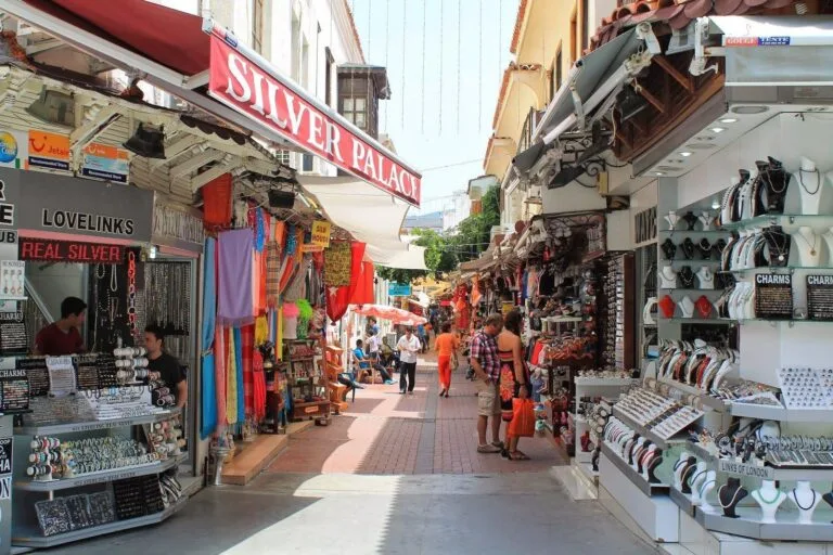 Shopping streets within walking distance from Kusadasi Port Turkey