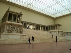 The Altar of Zeus from Pergamon displayed in the Pergamon Museum in Berlin